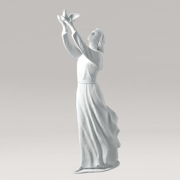 Marien Statue aus Marmorguss - Maria Volante