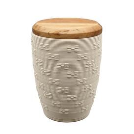 3D-gedruckte Tierurne aus Tonerde - mit Holzdeckel aus...