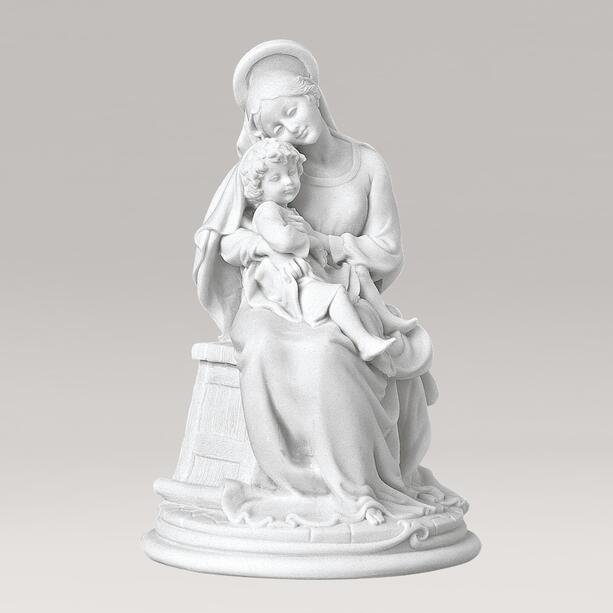 Marmor Guss Figur Maria mit Kind - Maria Pia Mater