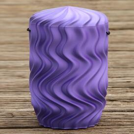 Violette Wellen Urne aus 3D-Druckverfahren - biologisch...