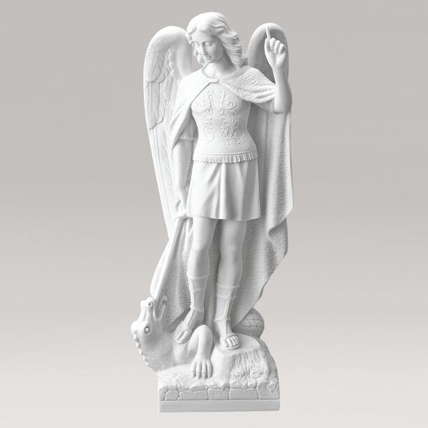 Engelfigur aus Marmorguss kaufen - Engel mit Drachen
