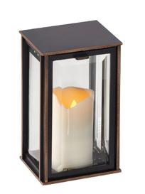 Moderne eckige Grableuchte dunkel - Dufina / Bronze