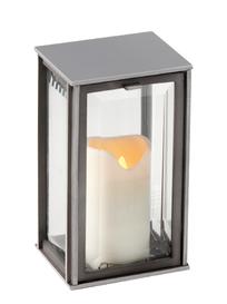 Moderne eckige Grableuchte dunkel - Dufina / Aluminium