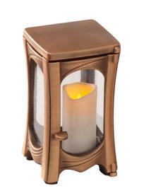 Klassisches Friedhofslicht eckig - Nanni / Bronze / ohne Verzierung