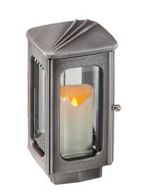 Besondere Grableuchte mit Kristallglas - Tonia / Aluminium