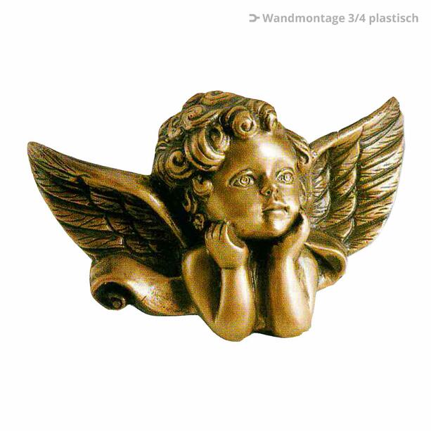 Bronze Engel Relief Deko Figur - Engel Manus