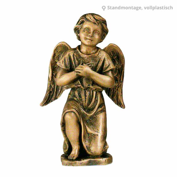 Bronze Grabengel Figur kniend - Engel Cora