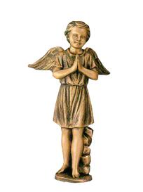 Betender Engel Skulptur Bronze - Angelus Monda / 26cm (Hhe)