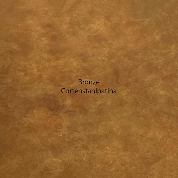 Bronze Grablaterne eckig / braun - Nova