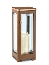 Gro�es Grablicht aus Bronze / hellbraun - Candelum