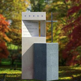 Designergrabstein fr Urnengrab modern mit Kreuz - Empoli