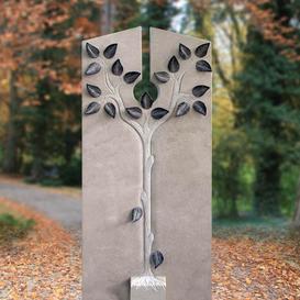 Doppelgrab Grabstein mit Lebensbaum Plastik  - Bardi