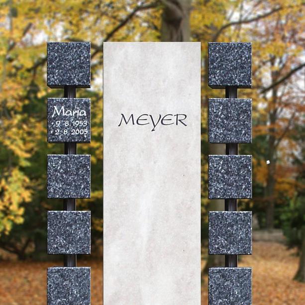 Mehrteiliger Urnengrabstein modern gestaltet  - Moderna