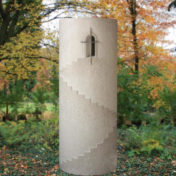 Einzelgrabmal Naturstein mit plastischer Treppe - Palatina