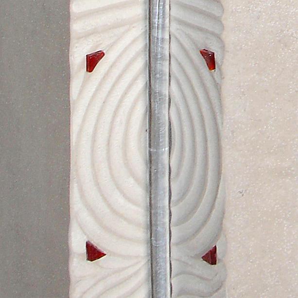 Grabstein Doppelgrab Kalkstein Relief mit Glas - Fiorentino
