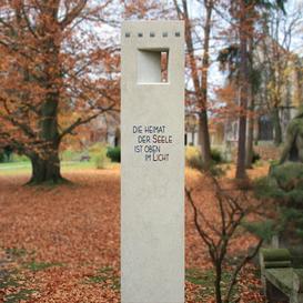 Doppelgrab Stele Naturstein wetterfest mit ffnung - Infinio