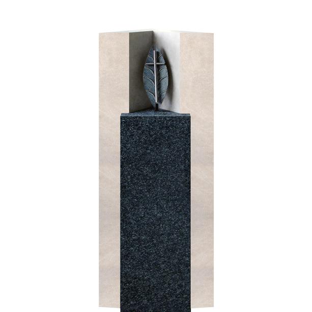 Grabstein Urnengrab Bildhauer Design schwarz & weiß - Alesso