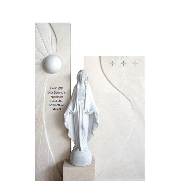 Marmorgrabstein mit Madonna Statue - Scalini