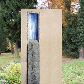 Stilvolles Doppel Grabmal modern f�r den Friedhof - Marineo