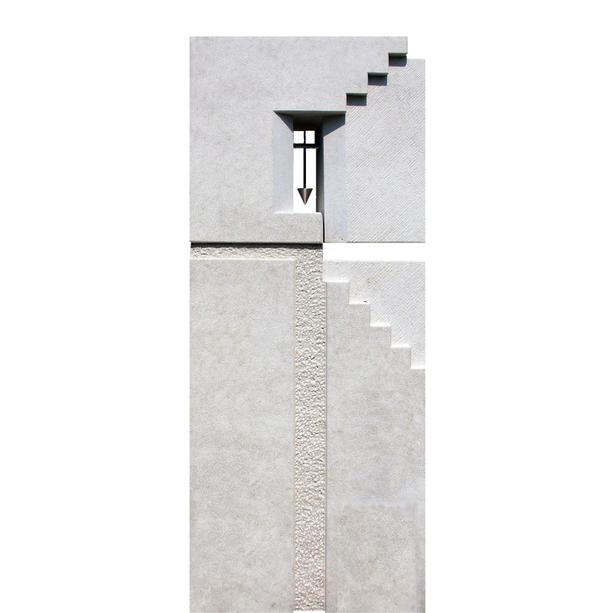 Urnengrabstein modern mit Stufen Muster - Matera