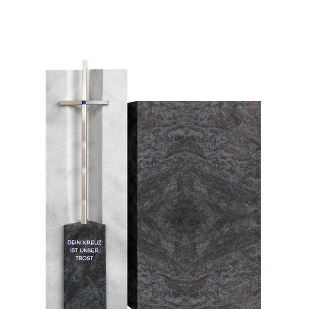 Modernes Familiengrabmal Marmor & Granit zweiteilig - Sora