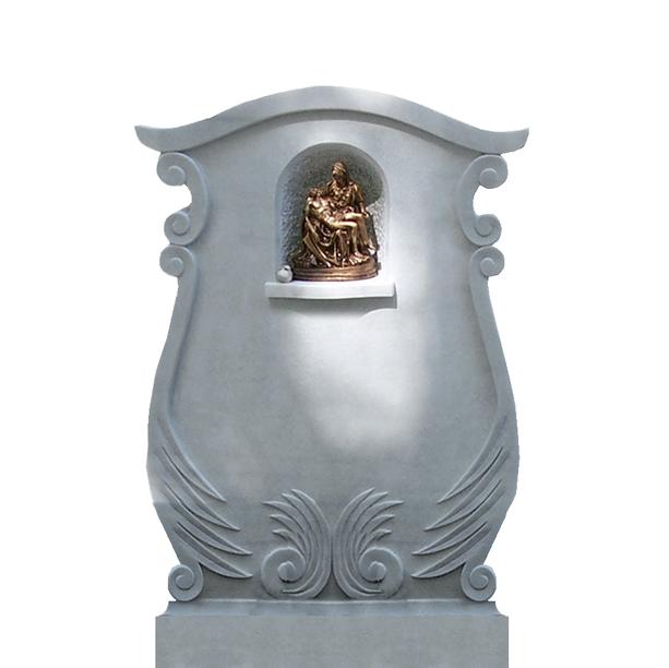 Grabmal Doppelgrab Marmor Madonna Statue Bronze - Benissimo