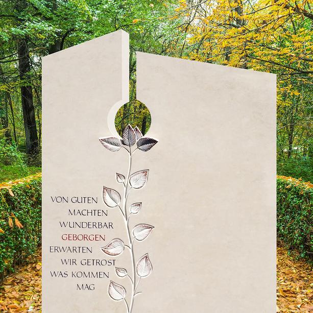 Moderner Grabstein für Familiengrab mit Baum - Fiola