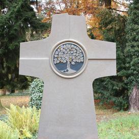 Denkmal fr Doppel & Familien Grab mit Baum Muster -...