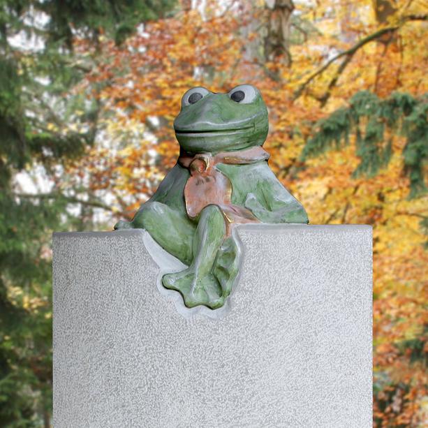 Kinder Grabstein für Kind mit Frosch Figur - Froggy