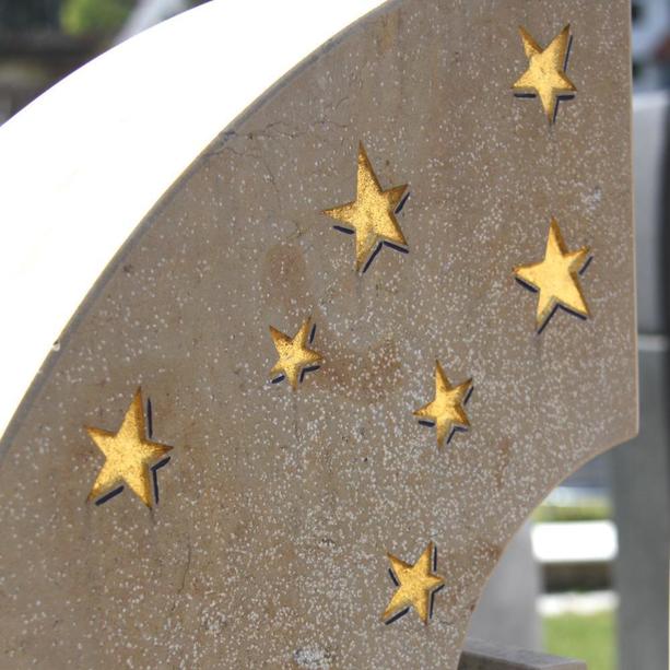 Doppelgrabstein moderne Gestaltung mit Sternen - Estrela