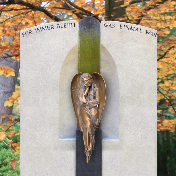 Grabmal Doppelgrab Grabengel Figur aus Bronze - Serena