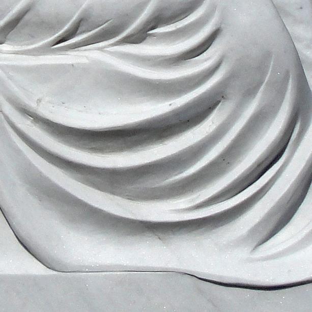 Edler Urnengrabstein mit Marmor Skulptur Frau - Sofia