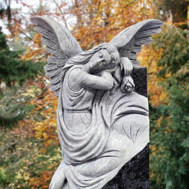 Grabstein Familien Grab Granit Engel Statue - Lucia