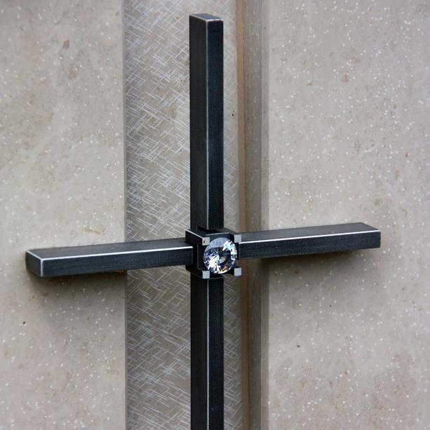 Naturstein Einzelgrabmal mit Kreuz online bestellen - Clemenza