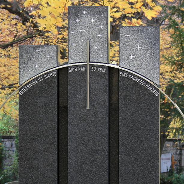 Granit Doppelgrabmal Swarovski Gestaltung bestellen - Trias