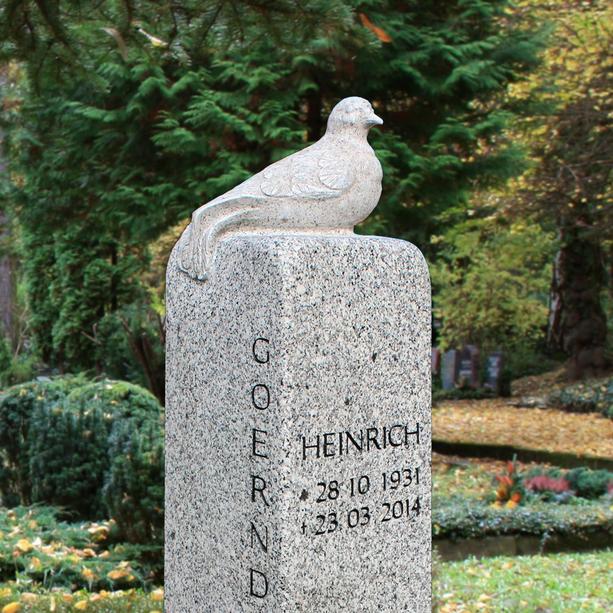 Granit Doppelgrabmal mit Vogel Plastik online kaufen - Avis