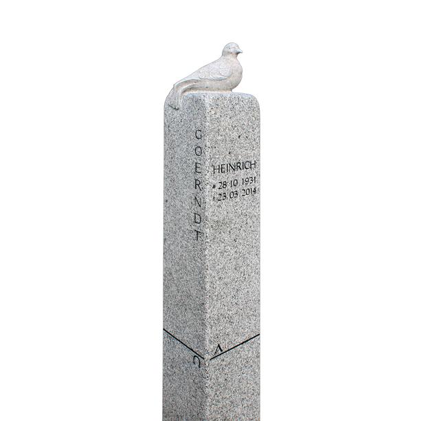 Granit Doppelgrabmal mit Vogel Plastik online kaufen - Avis