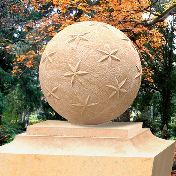 Grabmal Sandstein mit Kugel & Sternen - Aristoteles