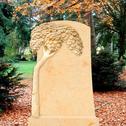 Sandstein Grabstein mit Lebensbaum Motiv - Mandaleen
