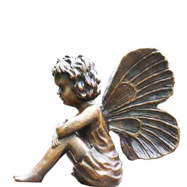 Grabmal Kindergrab mit Bronze Elfe - Mandalena