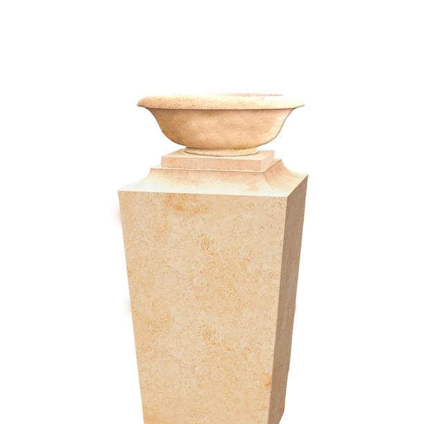 Sandstein Stele mit Schale online kaufen - Calvia