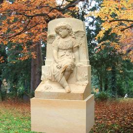 Kindergrab Gedenkstein mit Engel Mdchen - Serafin