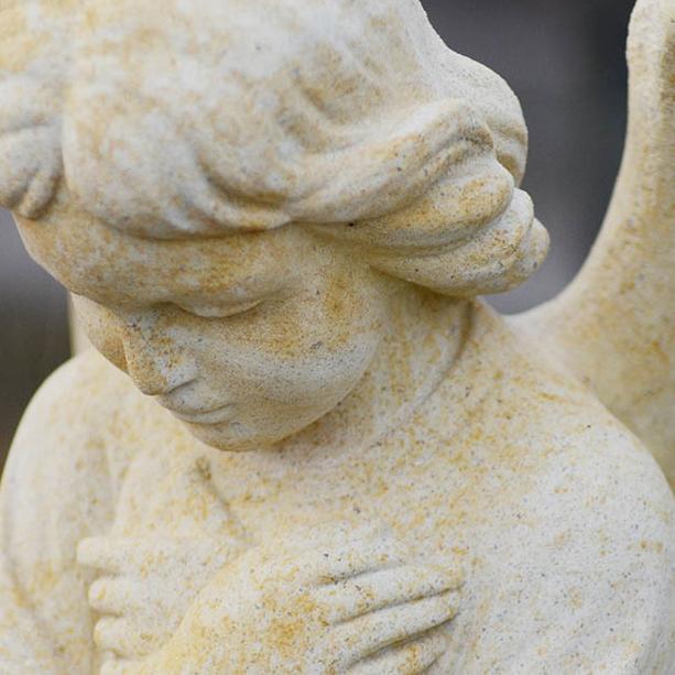 Grabgedenkstein Sandstein mit Engel Figur - Kalus