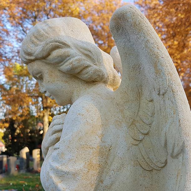 Grabstein Kindergrab mit Engel Figur - Kalus