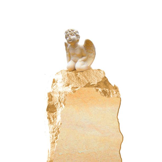 Kindergrabstein mit kleiner Engel Figur - Filus