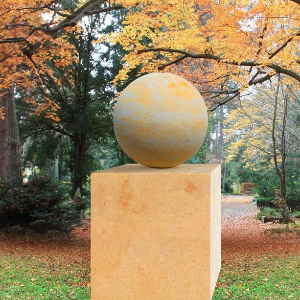 Goethe Sandstein grabstein mit Kugel - Stein des Glücks