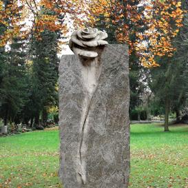 Granit Stele Grabstein Rose - Casina