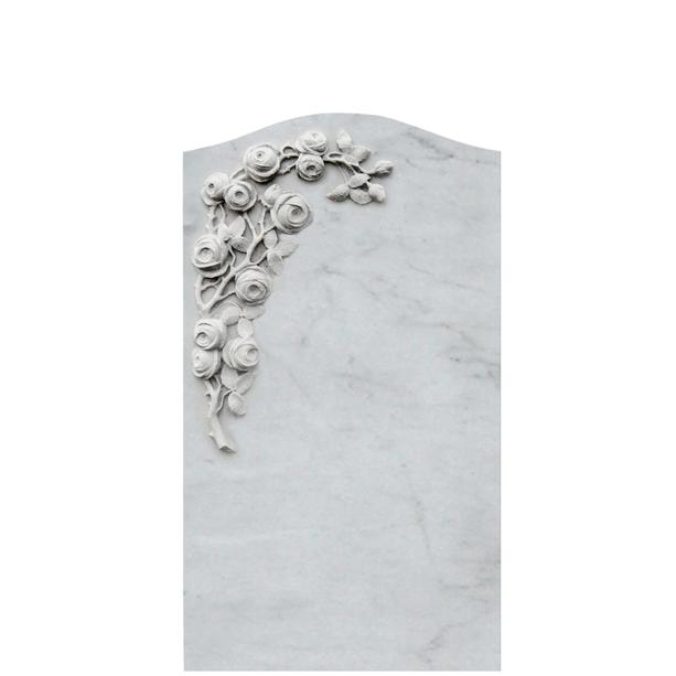 Floraler Marmor Grabstein klassisch - Corianda