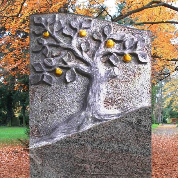 Naturstein Grabmal Urnengrab mit Baum - Miranda