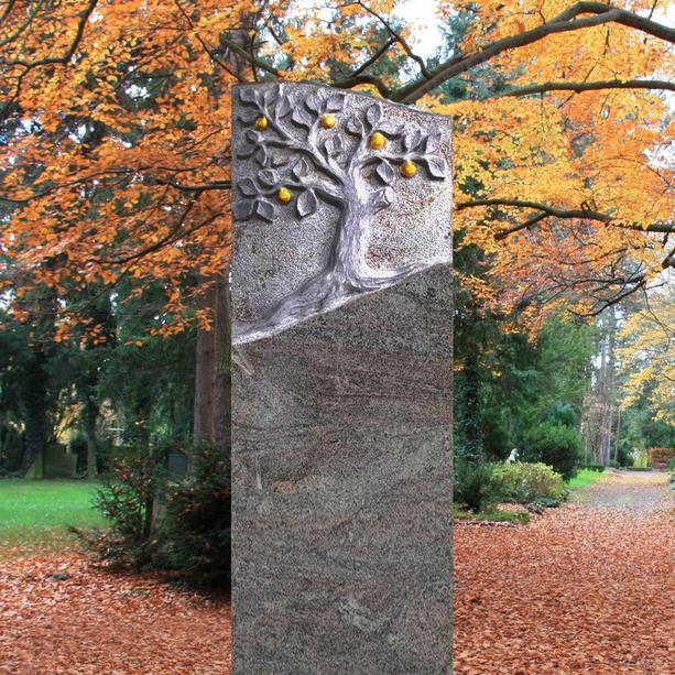 Gedenkstein Naturstein mit Lebensbaum - Miranda